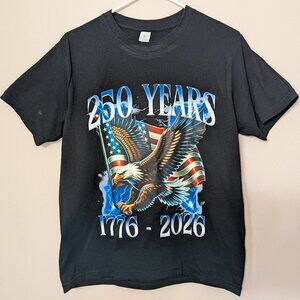 Patriotic eagle and US flag shirt. 250 years! Brand new!